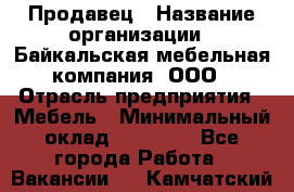 Продавец › Название организации ­ Байкальская мебельная компания, ООО › Отрасль предприятия ­ Мебель › Минимальный оклад ­ 15 000 - Все города Работа » Вакансии   . Камчатский край